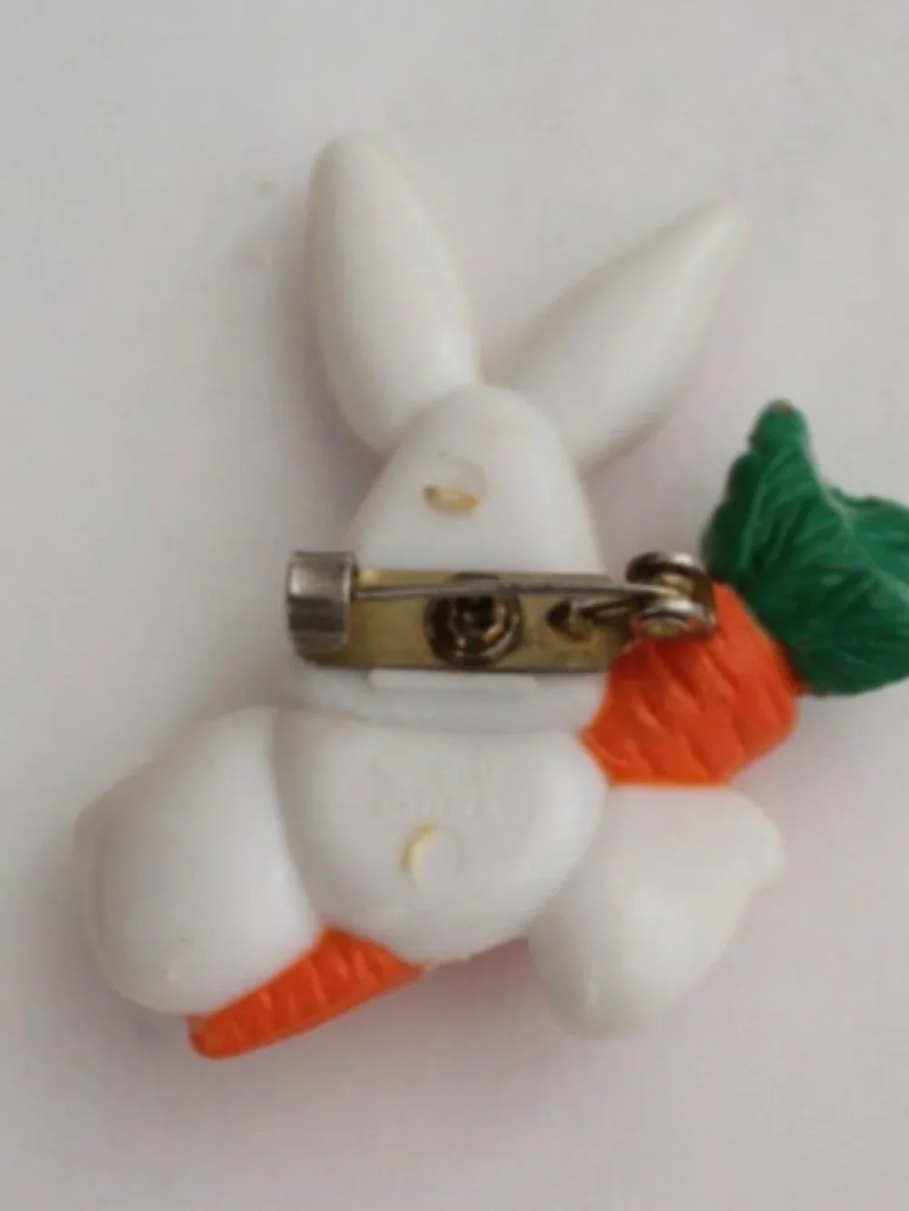 Vintage Bunny Brooch Plastic